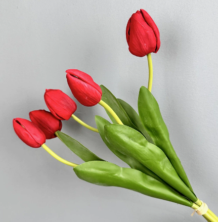 Sweet Home Deco - Vendita all'ingrosso Fiori finti - Mazzo di tulipani realistici da 19'', finti tulipani fiori primaverili5