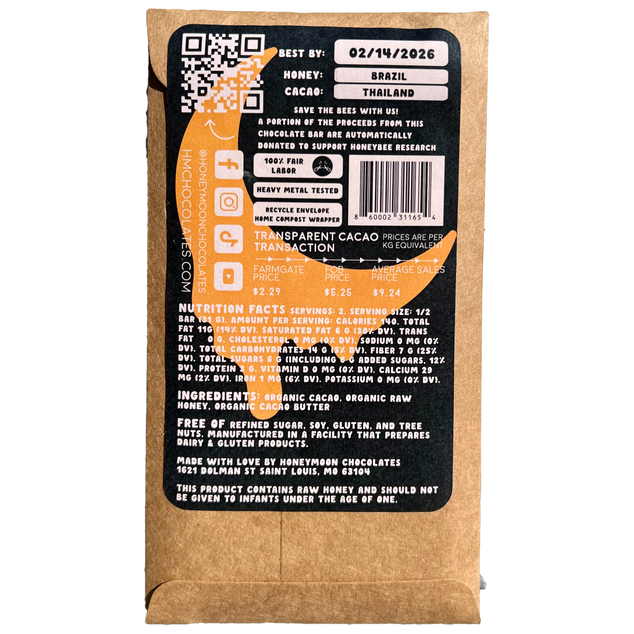 Honeymoon Chocolates - Wholesale Chocolate Bar - 77% Dark Chocolate1