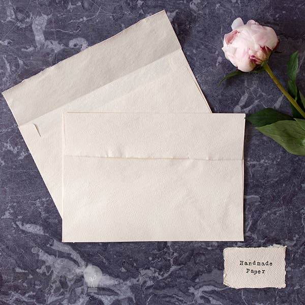 The Natural Paper Company - Wholesale Envelopes - Handmade Paper Envelopes in White | Recycled Cotton Rag 1