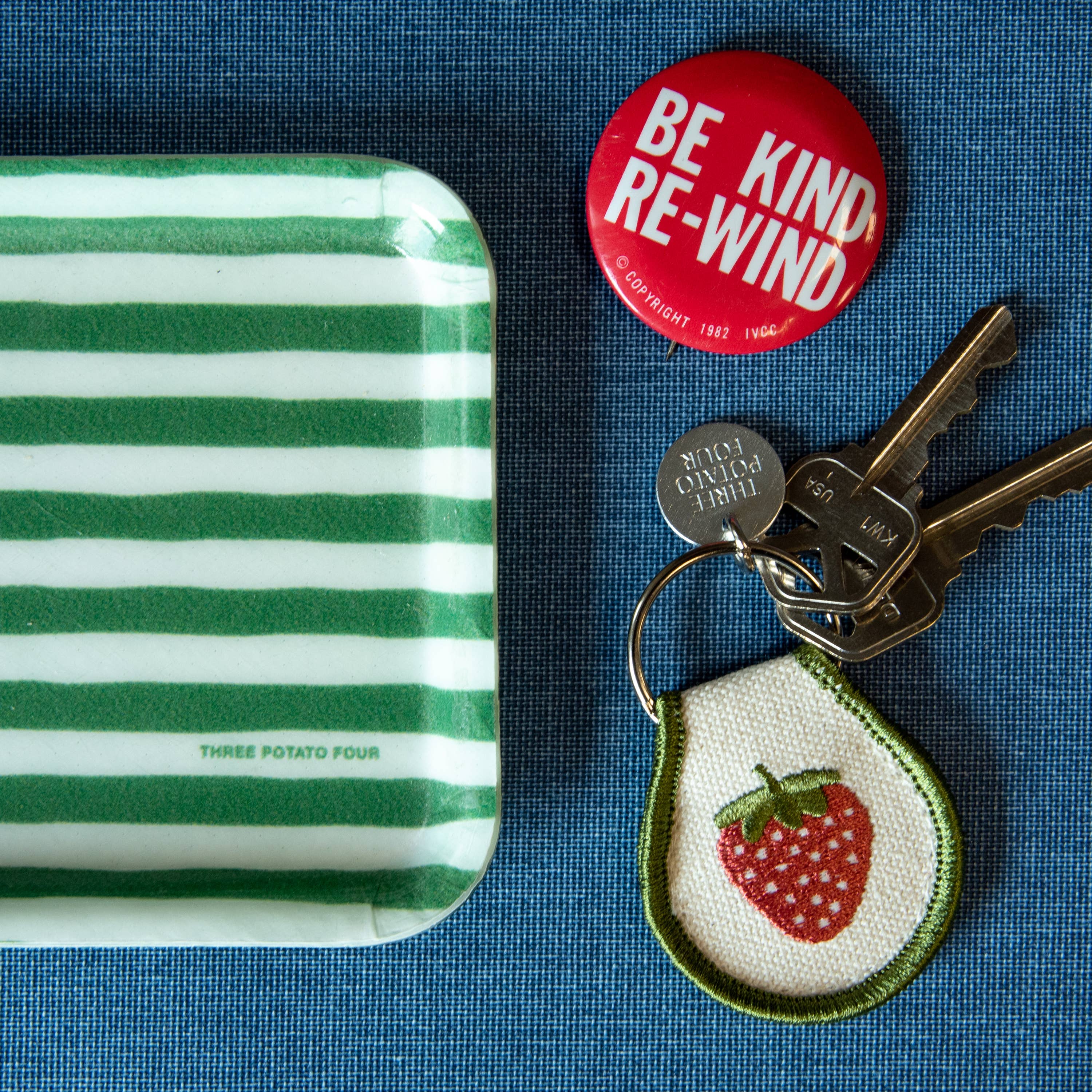 Three Potato Four - Wholesale Keychain - Unisex - Patch Keychain - Strawberry1