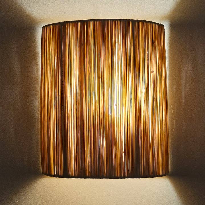 Raffia Wall light, Wall Decor Lighting, Raffia Sconce for wholesale by DarKech