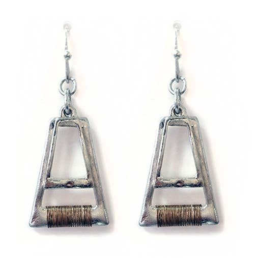 Double Pyramid w/ Wire Earrings for wholesale by Peaceful Village Inc.