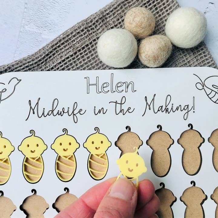 Deco Rach Design - Wholesale Milestone Art/Keepsake - Kids & Baby - Student Midwife Gift, Student Midwife Birth Counter4