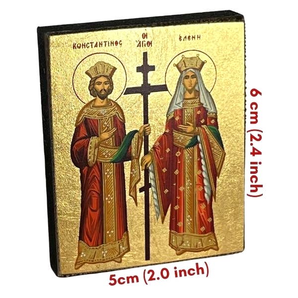 The Art of the Icon - Wholesale Magnet - Saints Constantine and Helen Silk Screen Icon Magnet
