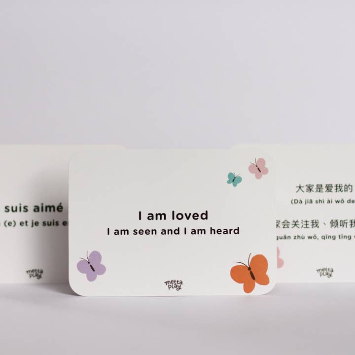 Bilingual Affirmation Cards for wholesale by Metta Play