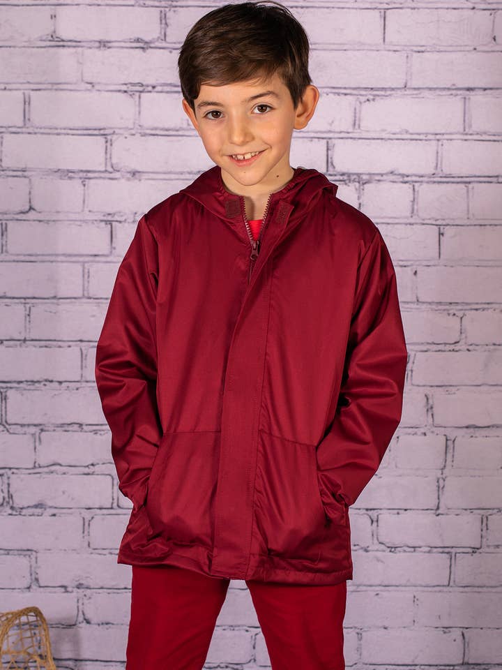 Hætteklædte bomuldsforet vandtæt regnfrakke -231Z1YMR22 for engroshandel hos ZEYLAND