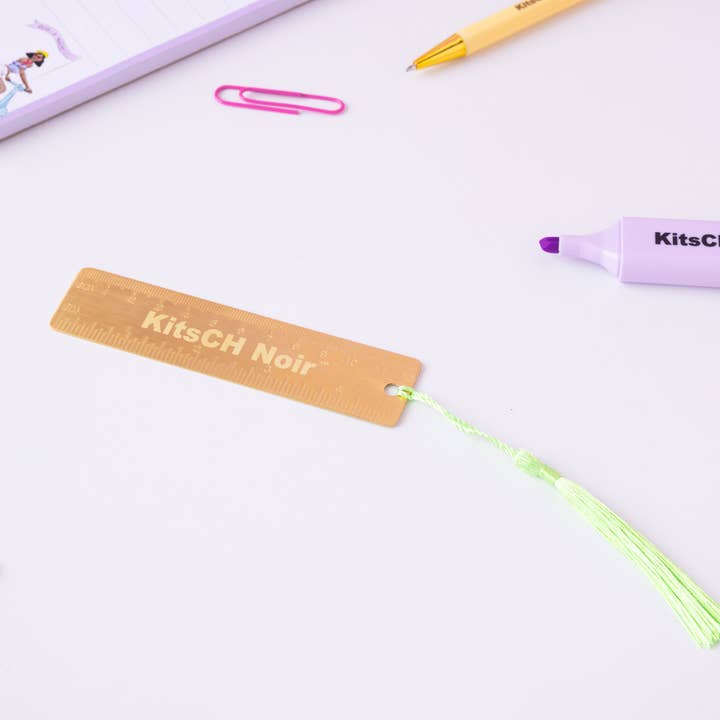 Marcador dorado (borla verde) para venta al por mayor de KitsCH Noir