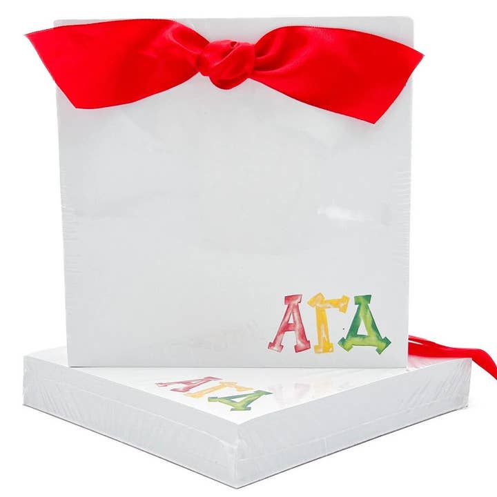 Rachel Brooks Design, LLC - Wholesale Notepad - Alpha Gamma Delta Watercolor Greek Notepad0
