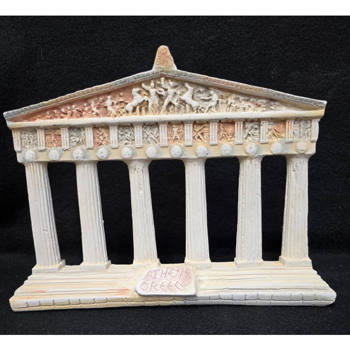 2 Greeks Inc - Wholesale Decorative Tabletop Object - Free-Standing Parthenon Facade - Handcrafted Replica