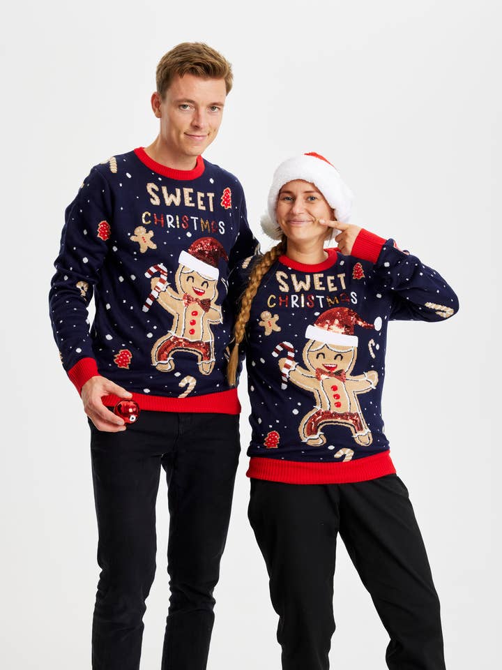 ChristmasSweats - Vente Pull en maille – homme - Cute cookie man - Hommes