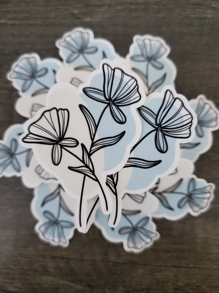 Boho Sticker 004 l Single Die Cut Sticker l Matte Laminated for wholesale by MaeFlower Sticker Co