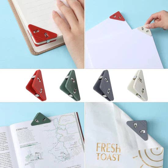 Creative By Sanchez - Wholesale Paperclip - Corner Paper Clips, 4 Colors, Triangular File Corner Clip3