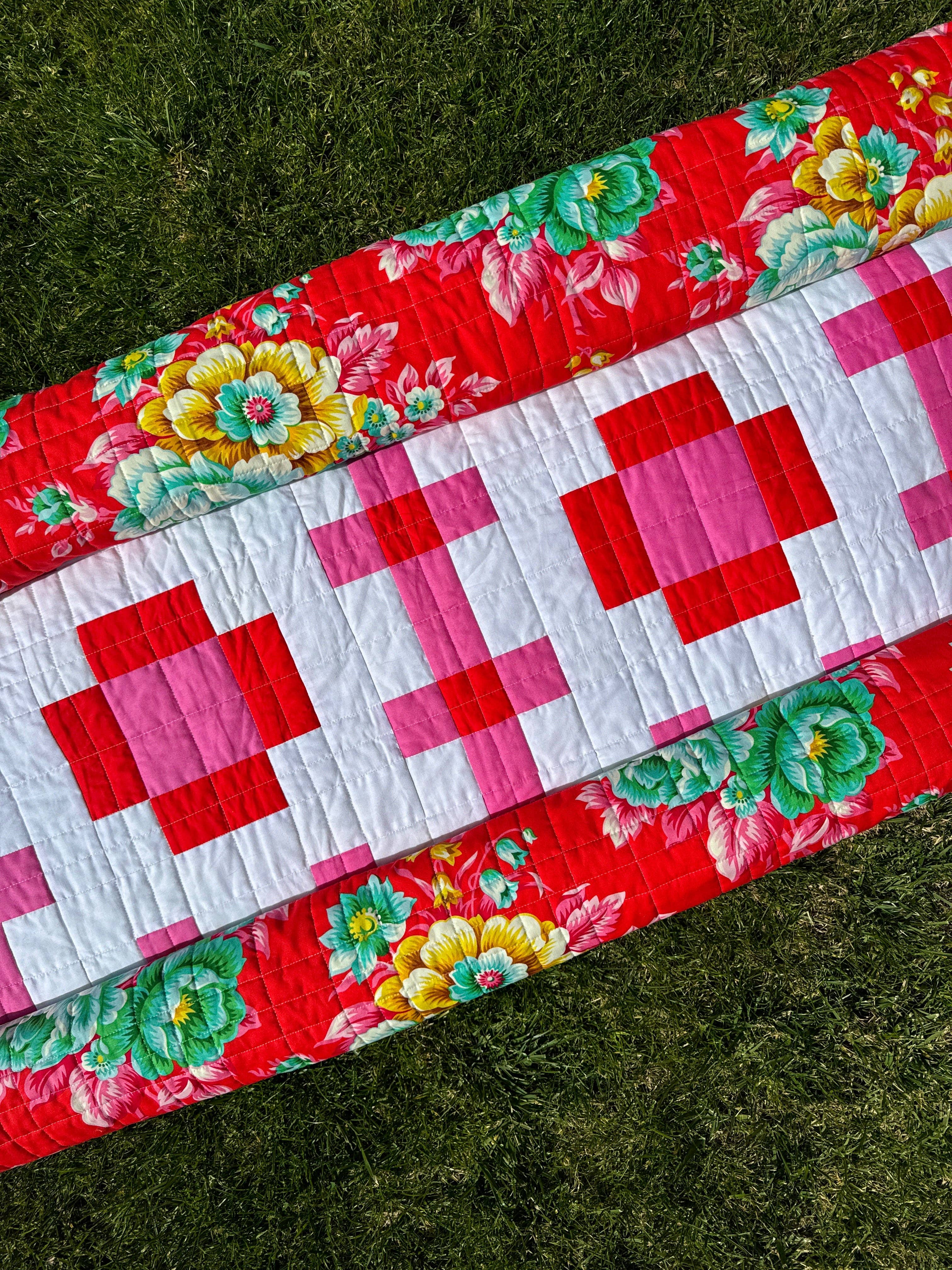 emma jean jansen – Engroshandel Hobbyværktøj – • Engros - Poppy Pink Quilt Mønster10
