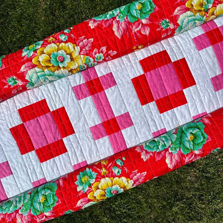 emma jean jansen – Engroshandel Hobbyværktøj – • Engros - Poppy Pink Quilt Mønster10