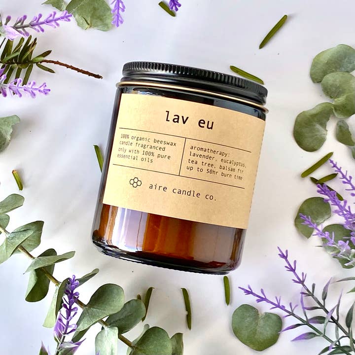 aire candle co. - Wholesale Jar/Filled Candle - lav eu beeswax candle1
