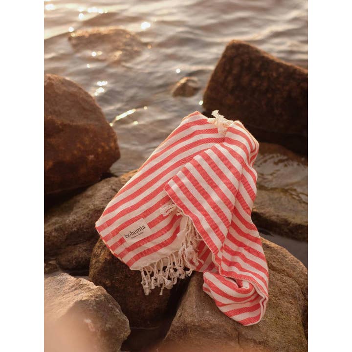 Bohemia Design - Wholesale Beach Towel - Sorrento Holiday Hammam Towel, Orange