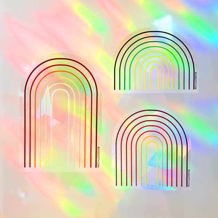 Suncatchers arc-en-ciel | Ensemble de 3 pour la vente par Boss Dotty Paper Co.