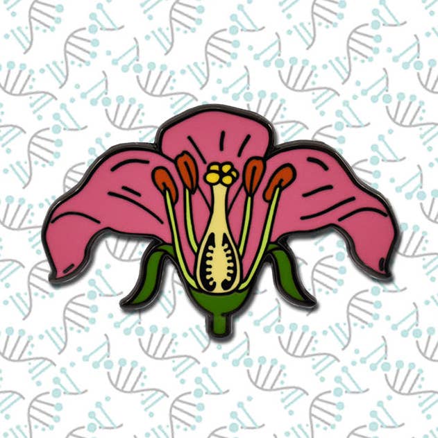 Peças de um alfinete de esmalte duro com diagrama de flores por atacado de Clayton Jewelry Labs