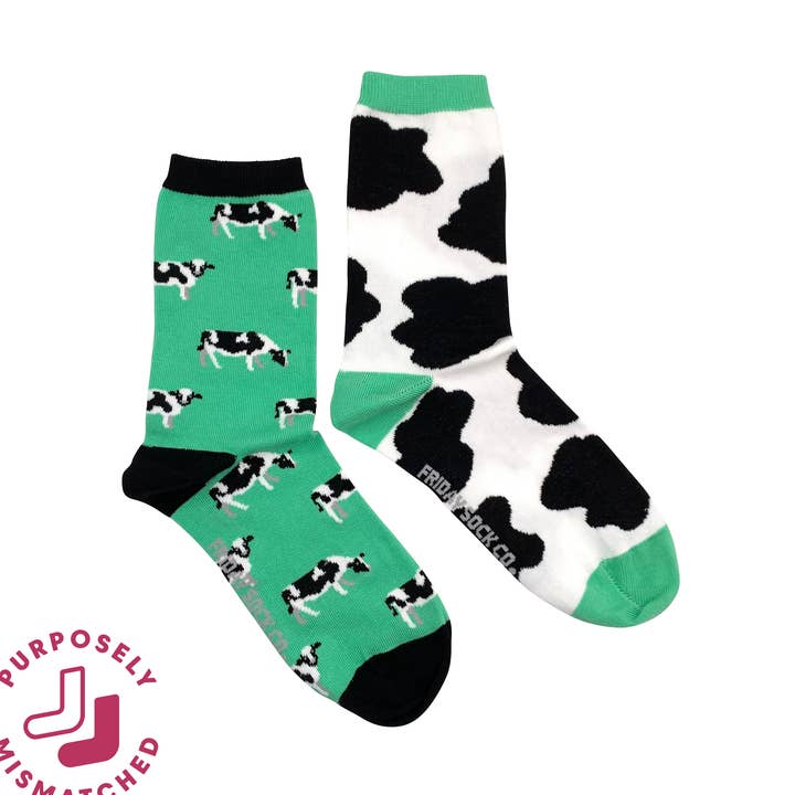 Women's Cow Spots Socks for wholesale by Friday Sock Co.