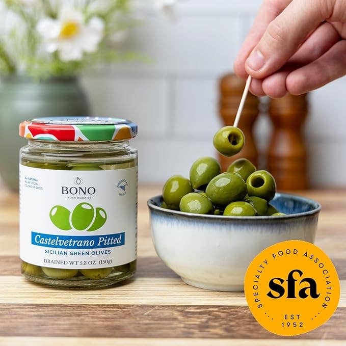 Bono USA Inc. - Wholesale Olives - Bono Castelvetrano Sicilian Pitted Natural Green Olives1