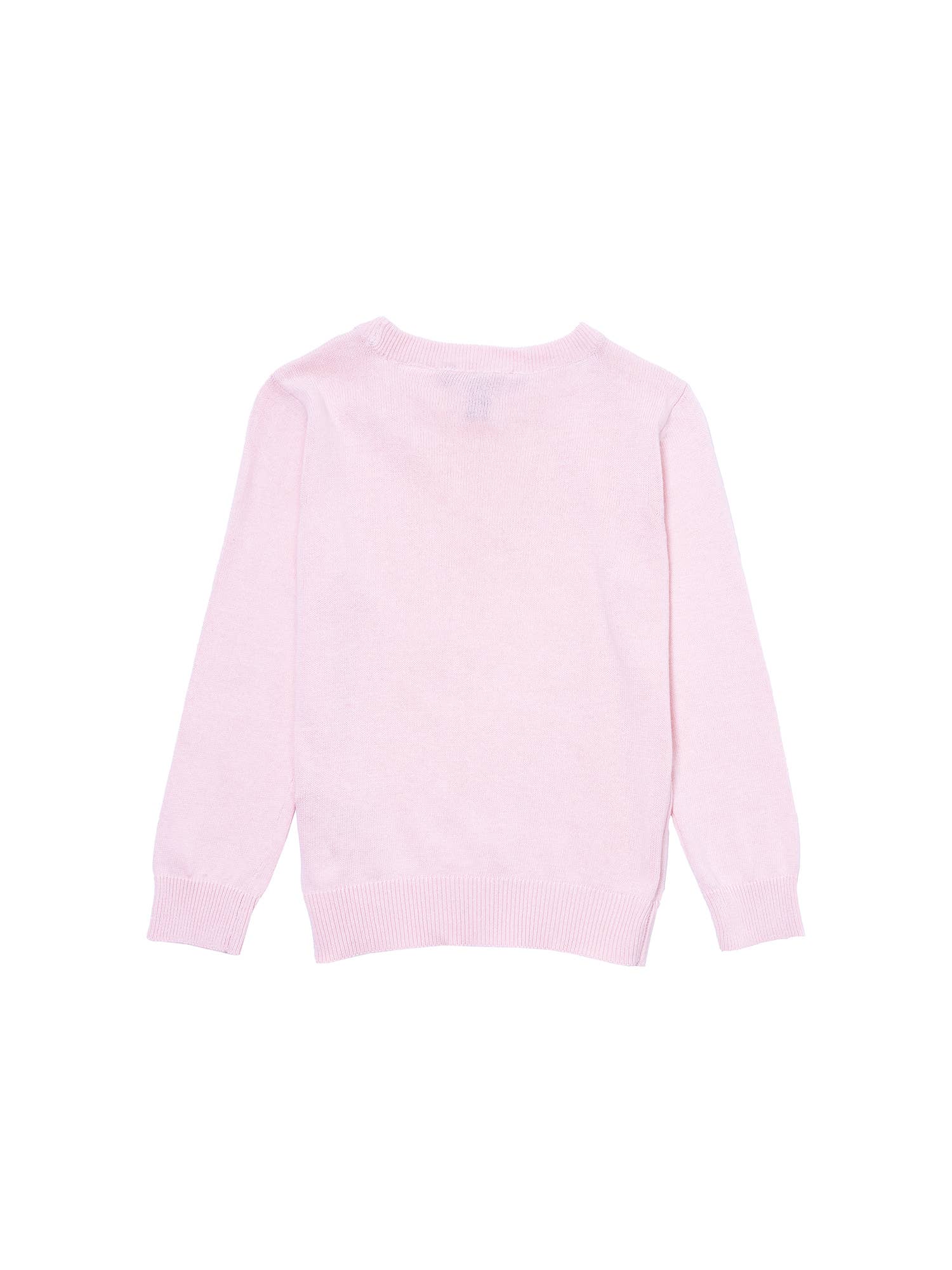 LIGH PINK GIRLS LONG SLEEVE BOW SWEATER for wholesale on Faire1