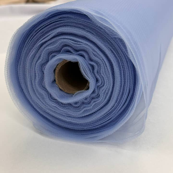 Mond Lace Textile - Wholesale Fabric - PERI BLUE Soft Tulle 60"6