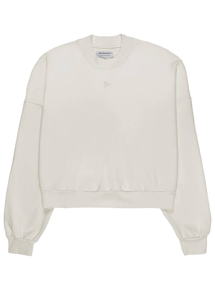 Minimal Cream Crew Neck Sweatshirt for wholesale by Blowhammer