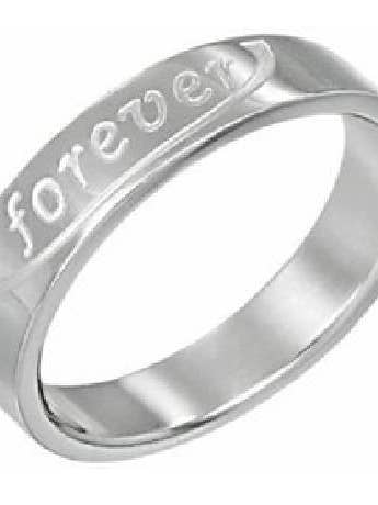 Stainless Steel "Forever" Ring - 8mm for wholesale by Just Mens Rings