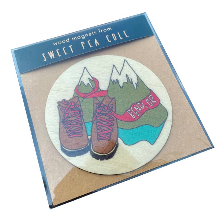 Bend Hiker Trämagnet för wholesale av Sweet Pea Cole