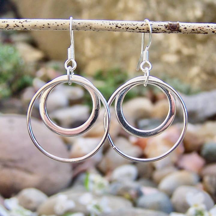 Créoles en métal mixte pour la vente par Jo Bird Jewelry