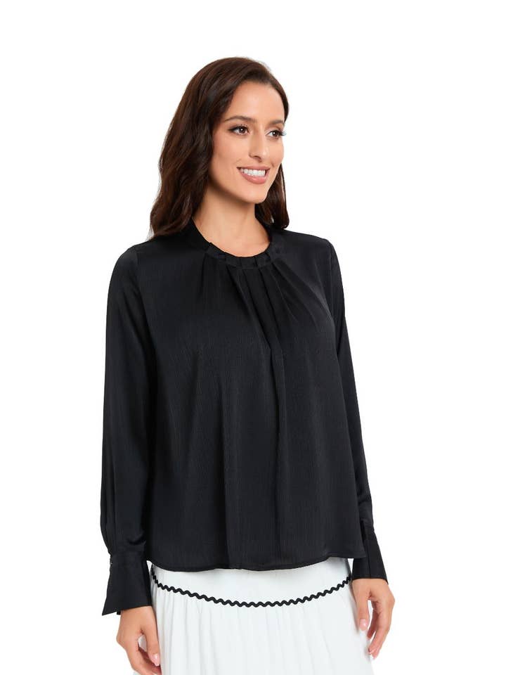 Top negro elegante y sofisticado para venta al por mayor de Miss Finch NYC