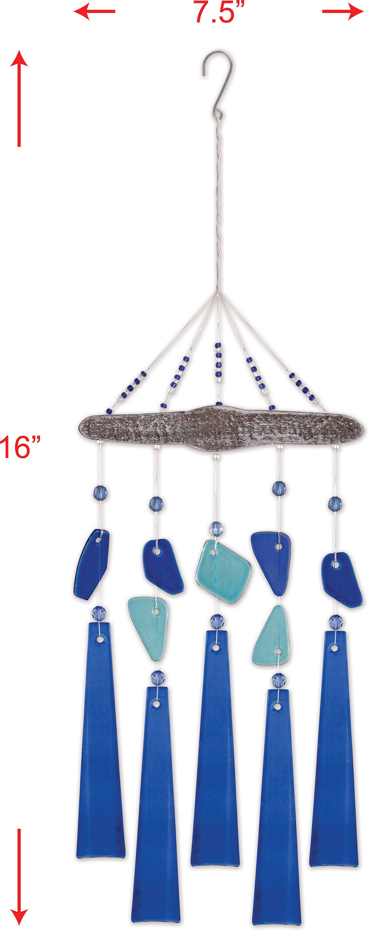 Sunset Vista Designs – Espanta-espíritos por atacado – Blue Sea Chime-16"1