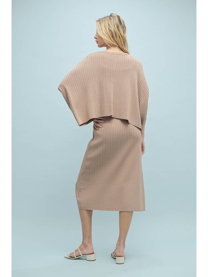 Wishlist Apparel - Wholesale Top & Skirt Set - Women's - RIBBED KNIT TOP AND DRESS SET / WL24-95507