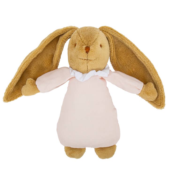Angel's Nest Bunny Musical Cuddle Toy - Organic Cotton Pink for wholesale by TROUSSELIER SAS