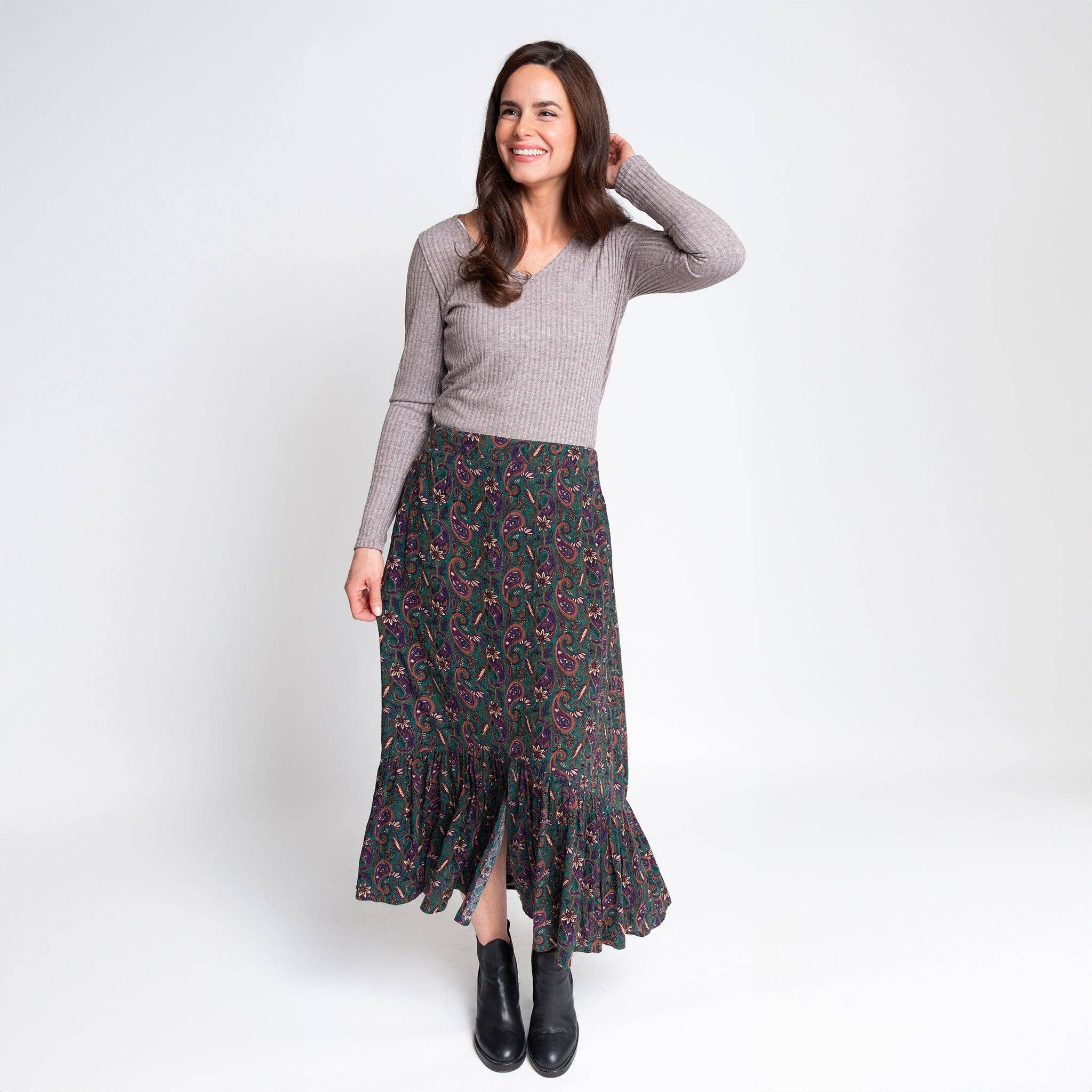 Elsie & Zoey - Vente Haut en maille – femme - Haut à manches longues côtelé en flocons d'avoine Alba2