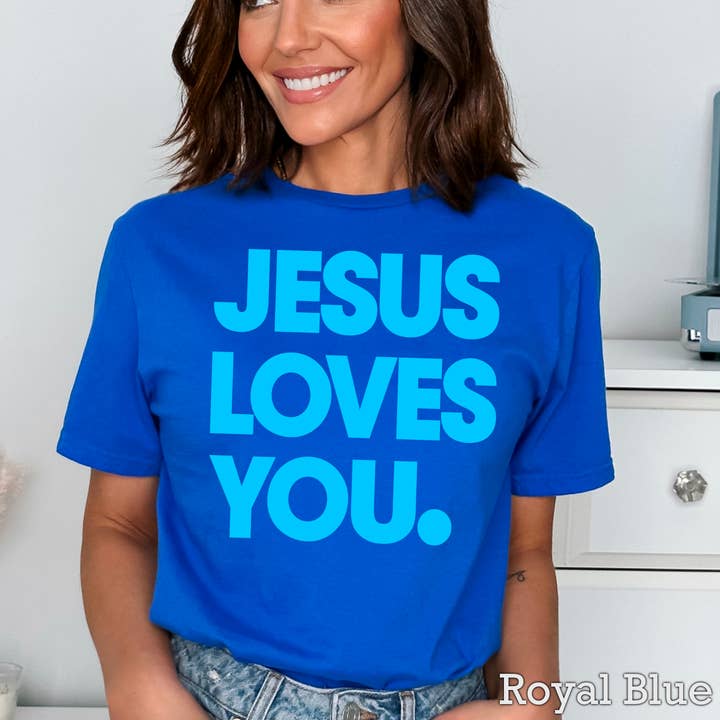 Jesus Loves You Christian Graphic Shirt | Gildan for wholesale by Shoppe SHC