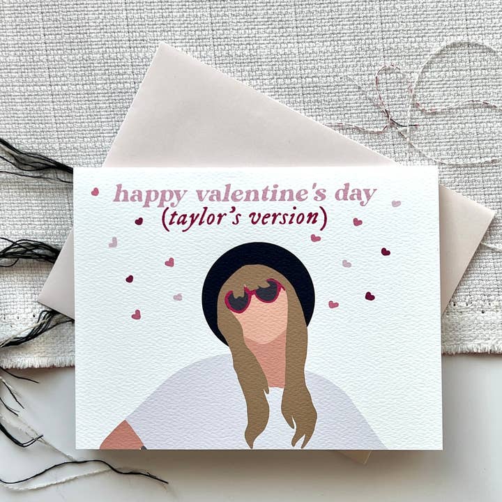 "Happy Valentine's Day (Taylor's Version)" Valentine's Day Card for wholesale by Ink Addition