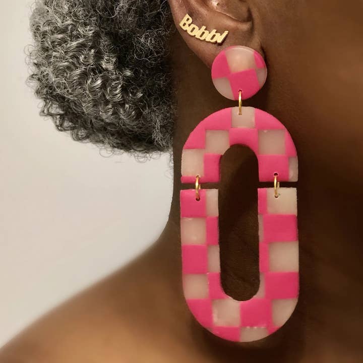 Renita Pink-Checkerboard for wholesale by Bobbi Made This