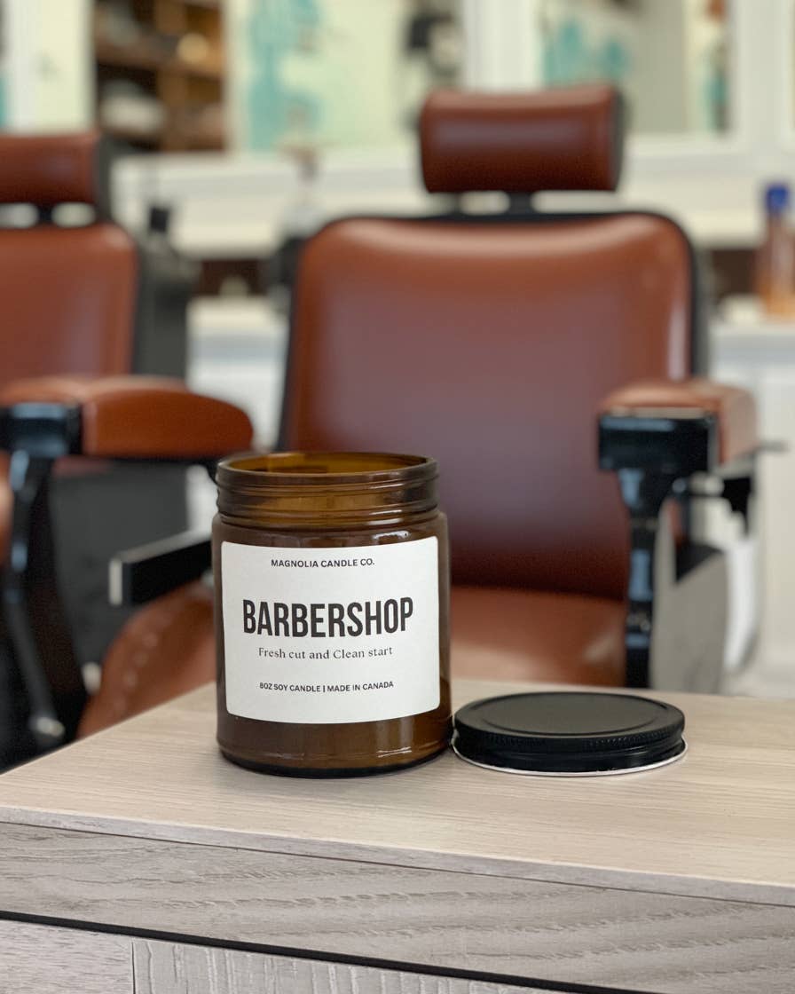 Magnolia Candle Company - Wholesale Jar/Filled Candle - BARBERSHOP - Soy Wax Candle | 8oz