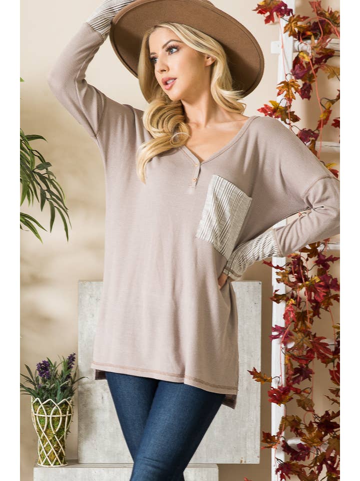 Orange Farm Clothing - Wholesale Tunic - Women's - Reversed Stitched Oversize Hi Low Tunic2