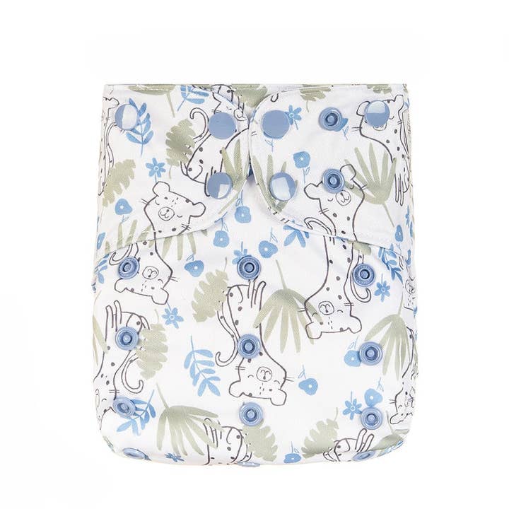 Happy BeeHinds - Wholesale Diaper (Cloth) - Baby - Earth & Pebble Size Up Pocket Diaper - Serenity Collection