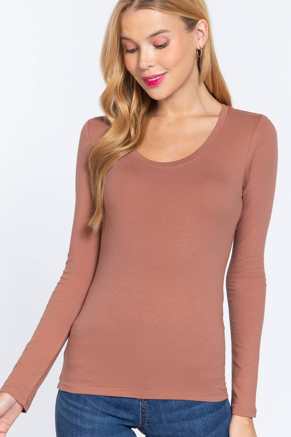 Vanilla Monkey - Wholesale Knit Top - Women's - Long Sleeve Scoop Neck Basic Top44