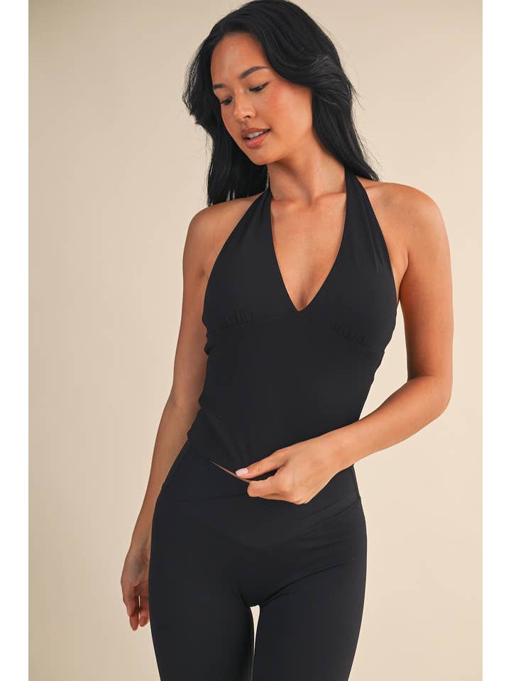 KIMBERLY C - Wholesale Athletic Top - Women's - Plunge Halter Tank18