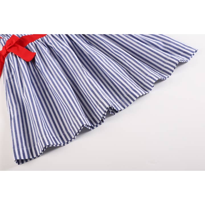 Lil Cactus - Wholesale Dress - Kids - Navy Blue and Red Ruffle Dress2