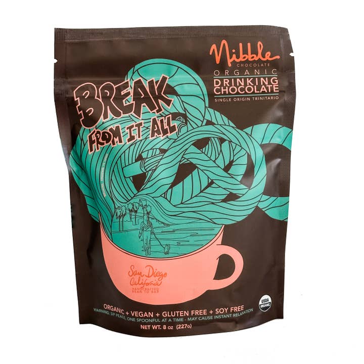 Drinking Chocolate | Break From It All | Nibble Chocolate for wholesale by Nibble Chocolate