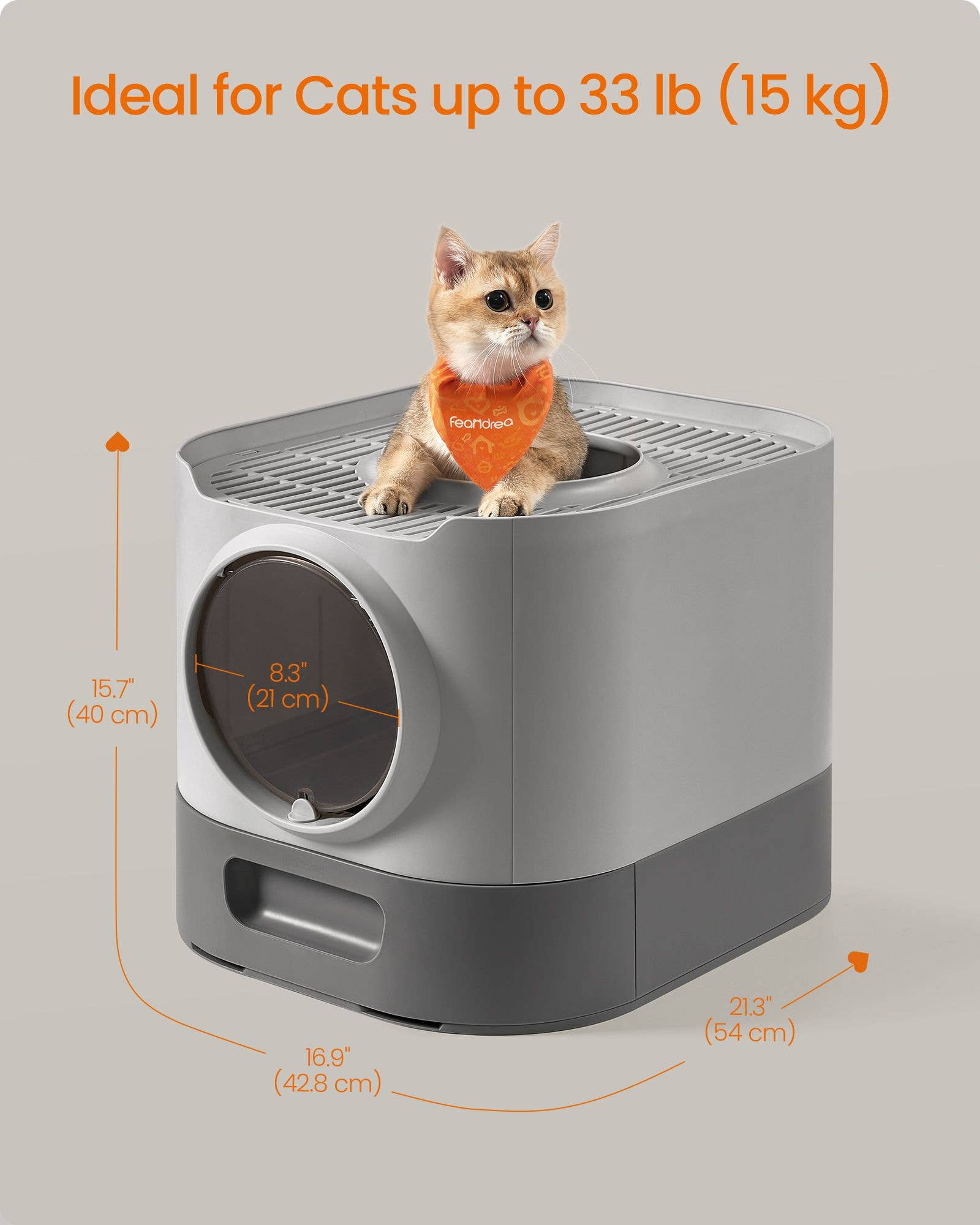 Greenwestons – wholesale Cat litter box – XL Enclosed Cat Litter Box with Slide-Out Tray 1-4