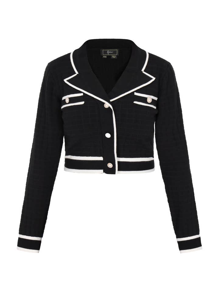 Faina Cárdigan de Manga Larga Ajustado de Viscosa para Mujer (11039728) para venta al por mayor de MO Streetwear