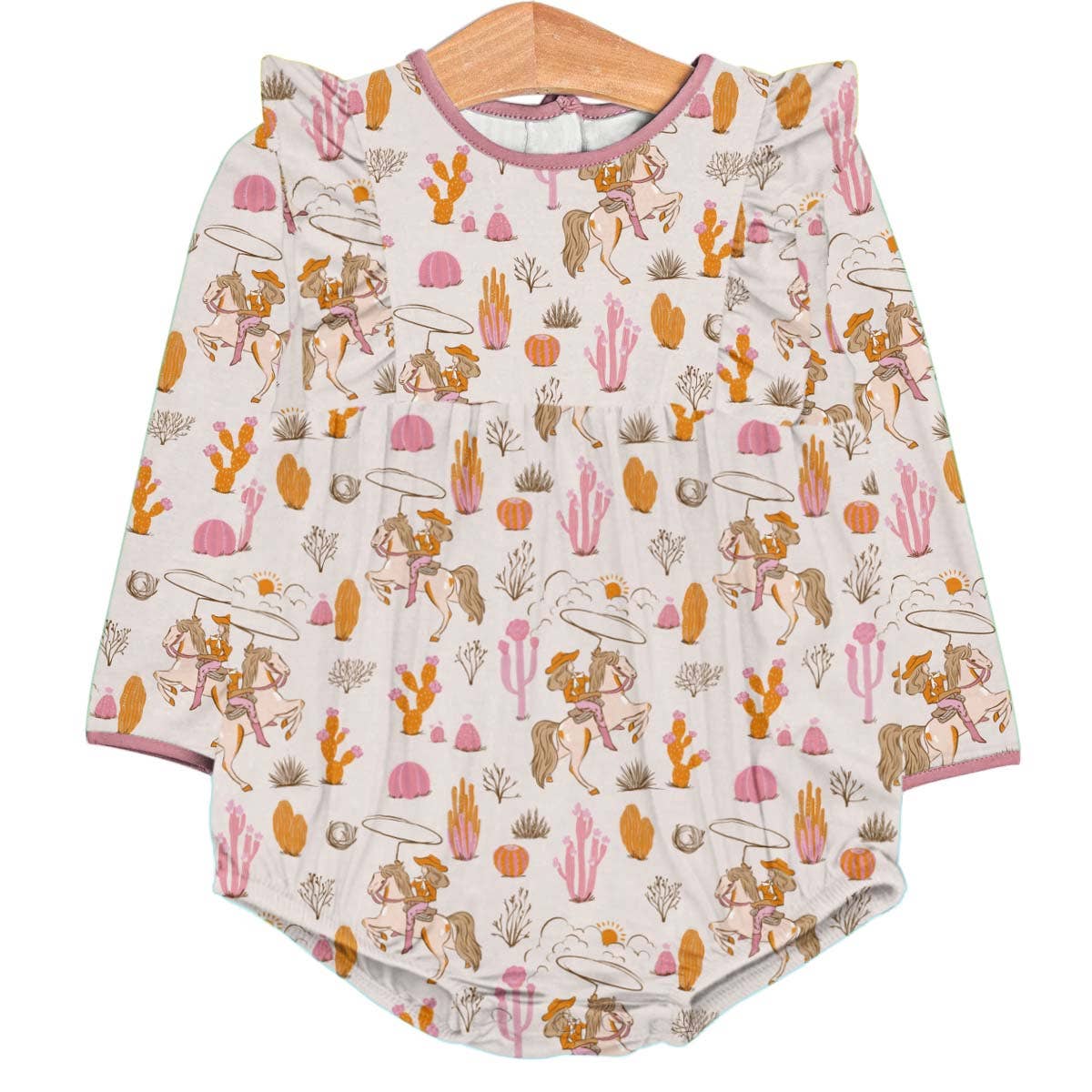 Goosies - Wholesale Clothing Set - Baby - Saddle Up, Cowgirl Toile - LS Flutter Bubble0