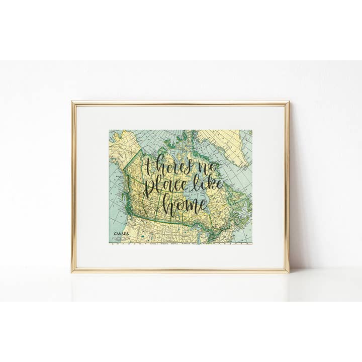 Canada Vintage Map Art Print for wholesale by Peak Paper Co