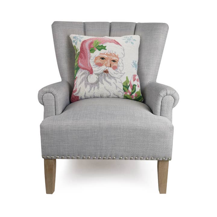 Peking Handicraft - Wholesale Throw/Decorative Pillow - Santa White Hook Pillow